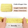 Alilang Elastic Sequin Trim, 1.9 Inch 5 Row Flat Glitter Paillette Sequin Ribbon, Bling Fabric DIY Metallic Stretch Sequin Strip, 11 Yards - 2 of 4
