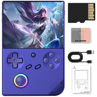 Voacle RG40XX V Retro Handheld Game Console ,4.0 Inch IPS Screen Built-in 64G TF Card 5017 Games Support TV Output 5G WiFi Bluetooth 4.2(Indigo Blue)