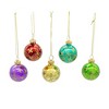 Kurt Adler Miniature Glass Ball Christmas Tree Ornament Set, Multicolored Reflector, 1.7" (9-Count) - 3 of 3