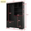 NicBex 52.7 inch Hall Tree for Hallway,Modern Coat Racks with Open Shelves and Shoe Cabinets,Entryway Furniture for Hallway,Living Room,Bedroom - 3 of 4