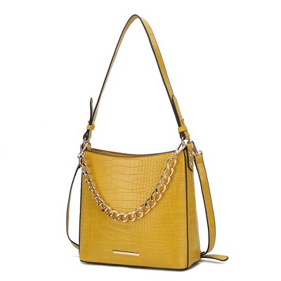 MKF Collection Bizzy Faux Crocodile-Embossed Vegan Leather Women’s Shoulder Bag by Mia K