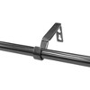 Lumi Home Furnishings 66"x120" Decorative Drapery Single Rod Set with Square Cage finials Gunmetal - 4 of 4