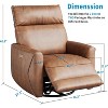 Power Recliner Chair – Swivel Rocker Recliner with USB Ports, Upholstered Fabric Glider Chair for Adults, High Back Single Sofa - 2 of 4