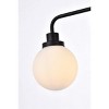 Elegant Lighting Hanson 3 lights bath sconce in black with frosted shade - image 4 of 4