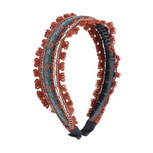 Unique Bargains Women's Embroidery Flower Headband 1 Pc - 1 of 4