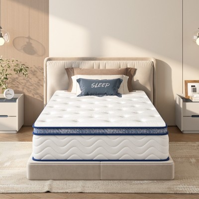 KTMBDW Foam and Spring Hybrid Mattress, Medium Firmness, Durable Support, Foams & Fabric, Mattress in A Box