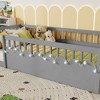 Whisen Twin Montessori Floor Bed Frame with High Rails, Light and Storage Shelf - 4 of 4