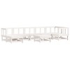 vidaXL Patio Lounge Set with Cushions Outdoor Furniture Set 8 Piece Solid Wood - White Pine - 3 of 4