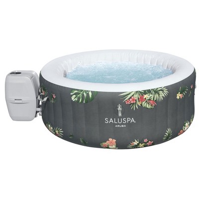 Bestway SaluSpa Aruba Gray Inflatable Round Hot Tub with 110 Jets