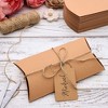 Bright Creations 50-Pack Kraft Pillow Gift Box, Paper Favor Boxes with 100ft Jute Twins for Wedding Party Favors - 2 of 4
