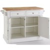 Wood Kitchen Island Butcher Block in White - Pemberly Row - 4 of 4