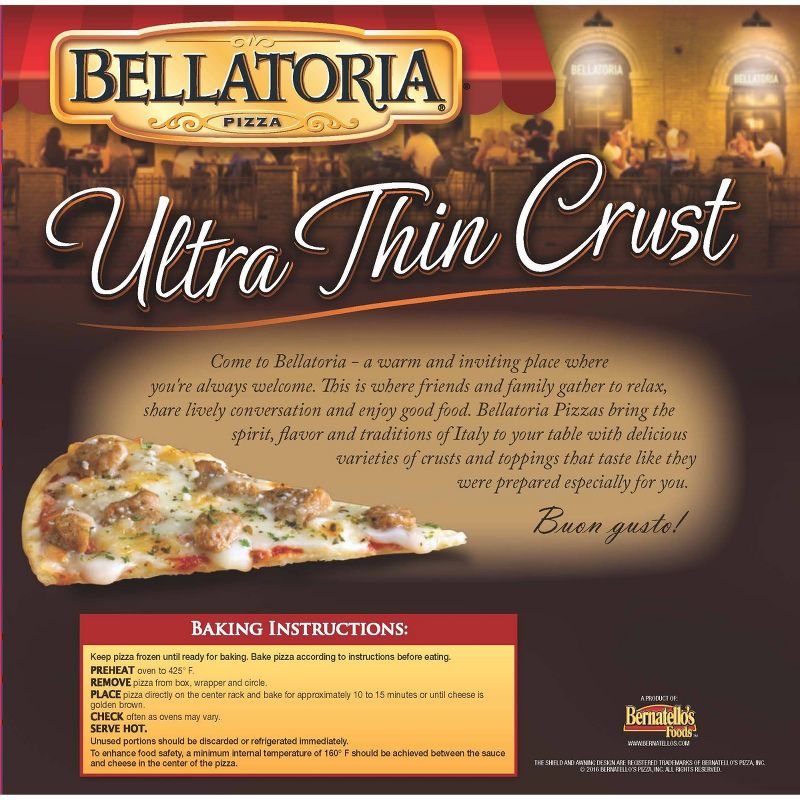Bellatoria Ultra Thin Crust Italian Sausage Frozen Pizza - 18.27oz, 2 of 4