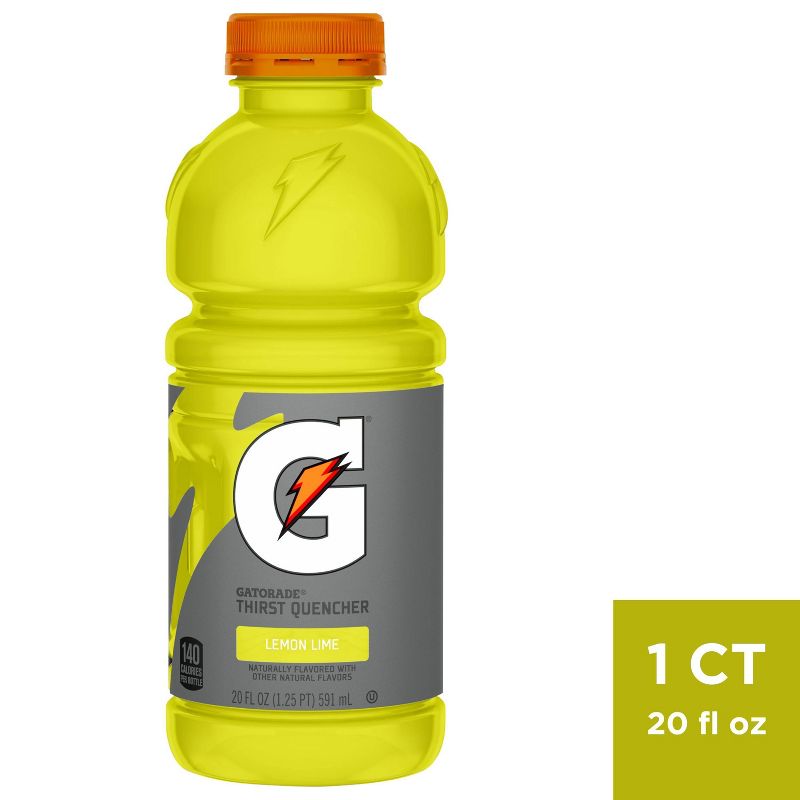 Gatorade Lemon Lime Sports Drink - 20 fl oz Bottle, 1 of 8