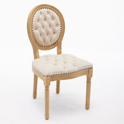 NicBex Dining Chairs Stool Upholstered Chair with Wood Legs Antique Painting Hand-pulled Buckle Decoration Velvet for Kitchen