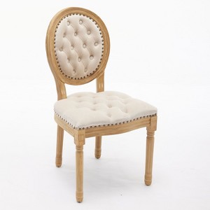 NicBex Dining Chairs Stool Upholstered Chair with Wood Legs Antique Painting Hand-pulled Buckle Decoration Velvet for Kitchen - 1 of 4