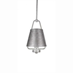 Toltec Lighting Sonora 1 - Light Pendant in  Aged Silver - 1 of 1