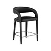 Meridian Furniture,Sylvester Black Vegan Leather Stool - 3 of 4