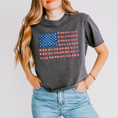 Simply Sage Market American Bow Flag Coquette Boxy Crop Top