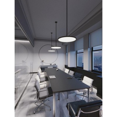 Edge 24" White Aluminum LED Round Pendant Light