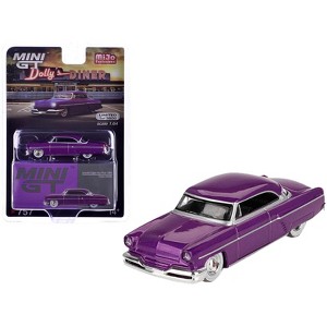 1954 Lincoln Capri Hot Rod Purple Metallic Limited Edition to 3600 pieces Worldwide 1/64 Diecast Model Car by Mini GT - 1 of 3