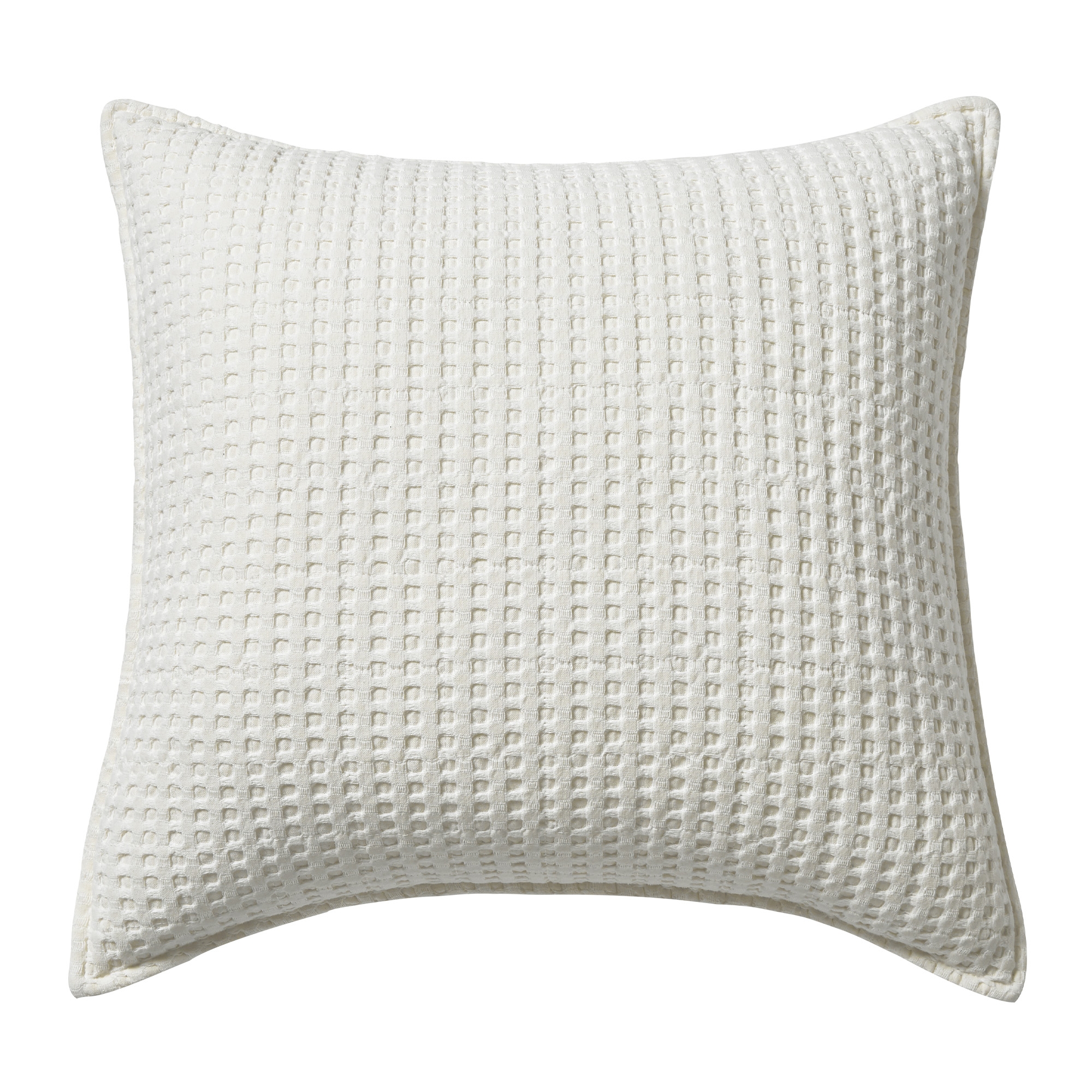 Mills Waffle Cream Square Decorative Pillow - Levtex Home
