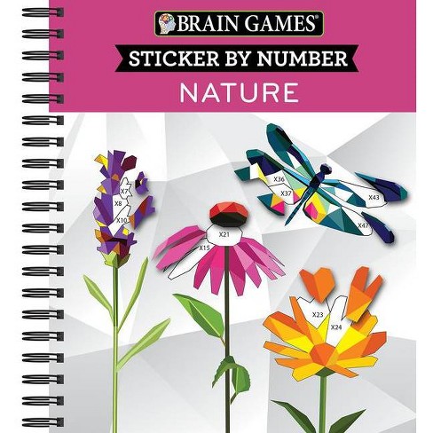  Brain Games - Sticker by Number: Nature (28 Images to