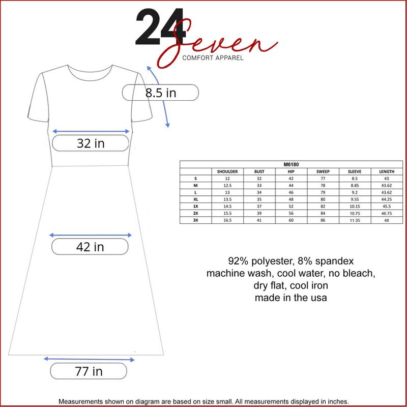 24seven Comfort Apparel Maternity Midi Dress with Short Sleeve and Pocket Detail, 4 of 5