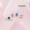 Girls' CZ Birthstone Heart Sterling Silver Charms - In Season Jewelry - 3 of 4