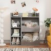Kids 3-Tier Toy Storage, Kids Bookshelf Double Side Toy Shelf, 5 Compartment Bookshelf, Organizer and Storage Bins for Toys and Books - 2 of 4