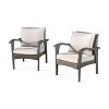 Set of 2 Mid-Century Honolulu Club Chair with Water-Resistant Cushions for outside living room-Christopher Knight Home - 2 of 4