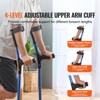 VEVOR Forearm Crutches for Adults,11-Level Height Adjustable Walking Crutches with 4-Level Upper Cuff,Lightweight Aluminum,1 Pair (350LBS),Black&Blue - 3 of 4