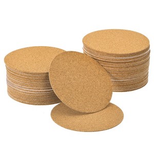 Unique Bargains DIY Crafts Round Non-slip Self-Adhesive Wood Material Sheets - 1 of 3