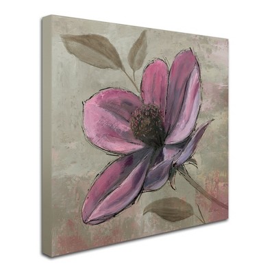 Trademark Fine Art -Emily Adams 'Plum Floral III' Matted Framed Art