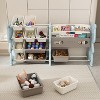 Aortzio 56.7"W Kids Toy Storage Shelf with Bookshelf and Toy Storage - 2 of 4