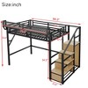 EMPIRE DIGLABS Stairway Full Size Loft Bed with Storage Shelves & Wardrobe & Safety Guardrails Design, No Box Spring Needed - 2 of 4