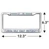 Florida Gulf Coast University Full Size Standard License Plate Metal Frame - 4 of 4