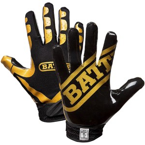 Battle Receivers Double Threat Football Gloves - Gold/Black - 1 of 2