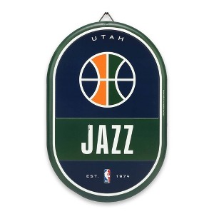 NBA Utah Jazz Embossed Metal Pill Wall Sign - 1 of 4