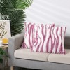Unique Bargains Gradient Striped Tie Dye Faux Fur Plush Pillowcases 2 Pcs - 3 of 4