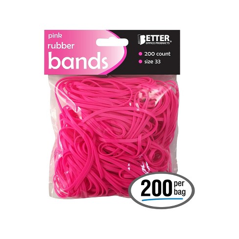 JAM PAPER Colorful Rubber Bands - Size 33 - Red Rubberbands - 100/Pack