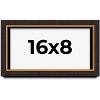 PosterPalooza | Panoramic Modern Shadow Box 1" Depth Brown Frame - UV Acrylic, Backing, Hanging Hardware - 2 of 4