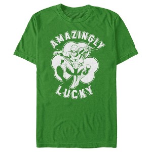 Men's Marvel St. Patrick's Day Spider-Man Lucky Clover T-Shirt - 1 of 4