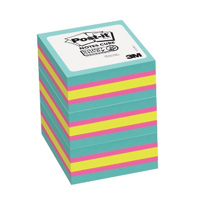 Post-it Super Sticky Notes Cube 3 x 3 Bright 2027SSAFG-3PK