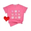 Simply Sage Market Women's Valentine Smiley Face Heart Short Sleeve Garment Dyed Tee - 3 of 4