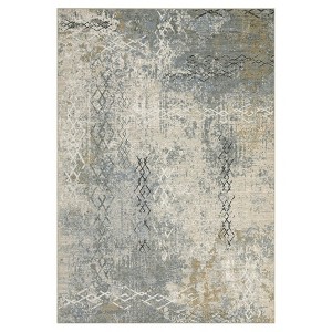 Washable Modern Abstract Rug Non Slip Low Pile Rug Soft Contemporary Throw Floor Cover Foldable Indoor Carpet for Living Room Bedroom - 1 of 4
