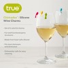 True Chickadee Glass Markers, Silicone Wine Charms, Bird Drink Markers, Wine Charm Gifts, Silicone, Multicolor, Set of 6 - 2 of 4