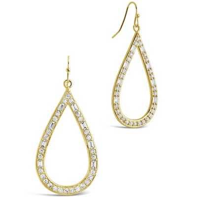 SHINE by Sterling Forever Evangeline Teardrop Hoop Earrings