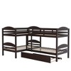 Twin L-Shaped Bunk bed with Trundle-White - 3 of 4