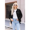 Zeagoo Women's Button Down Shacket Jacket - Casual Long Sleeve Oversized Shirt with Pockets for Spring Fall - 2 of 4