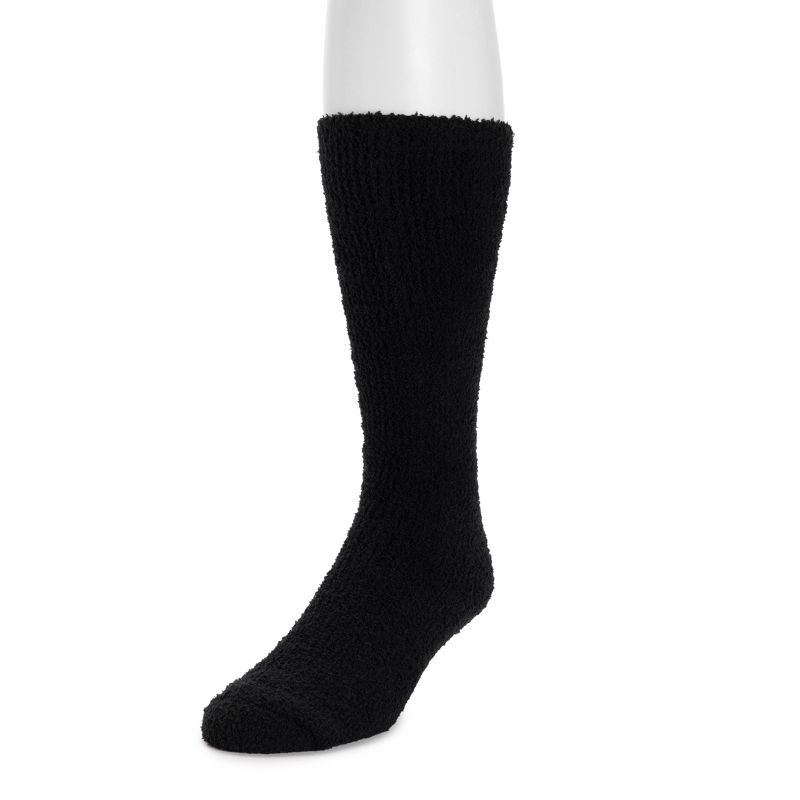 MUK LUKS Mens Micro Chenille Knee High Socks, 1 of 3